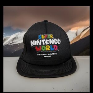 Super Nintendo World Universal Orlando Resort Video Games Black Baseball Hat
